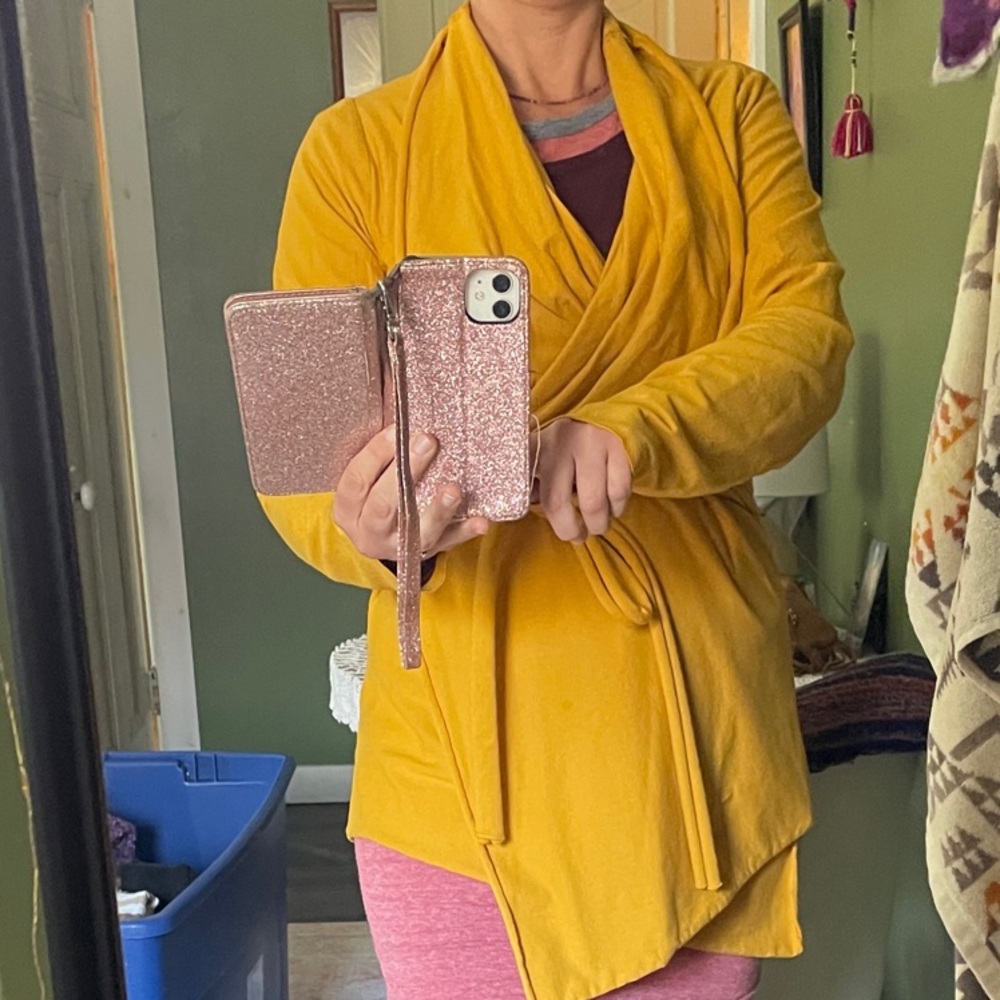 Gaia conceptions Mustard Belted Cocoon Jacket